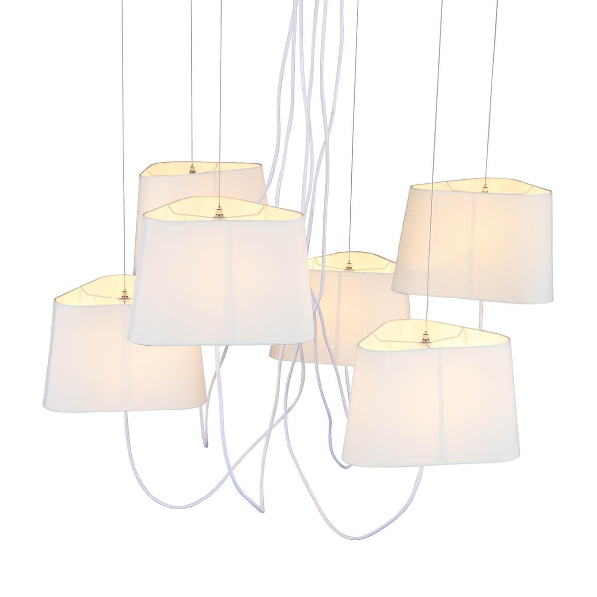 Люстра подвесная белая 6 ламп ST Luce Ambrela SL1110.503.06 ST LUCE ДИЗАЙНЕРСКИЕ, AMBRELA 00-3834378 Белый  - Вид №2