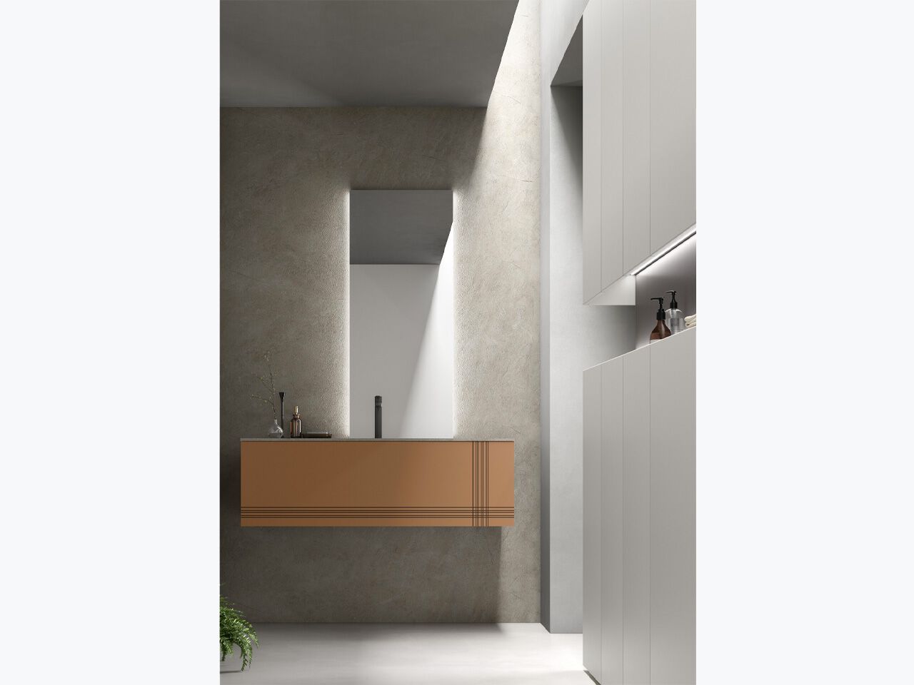 Подвесной умывальник с ящиками ARCOM Pollock текстуры ARCH-00108958