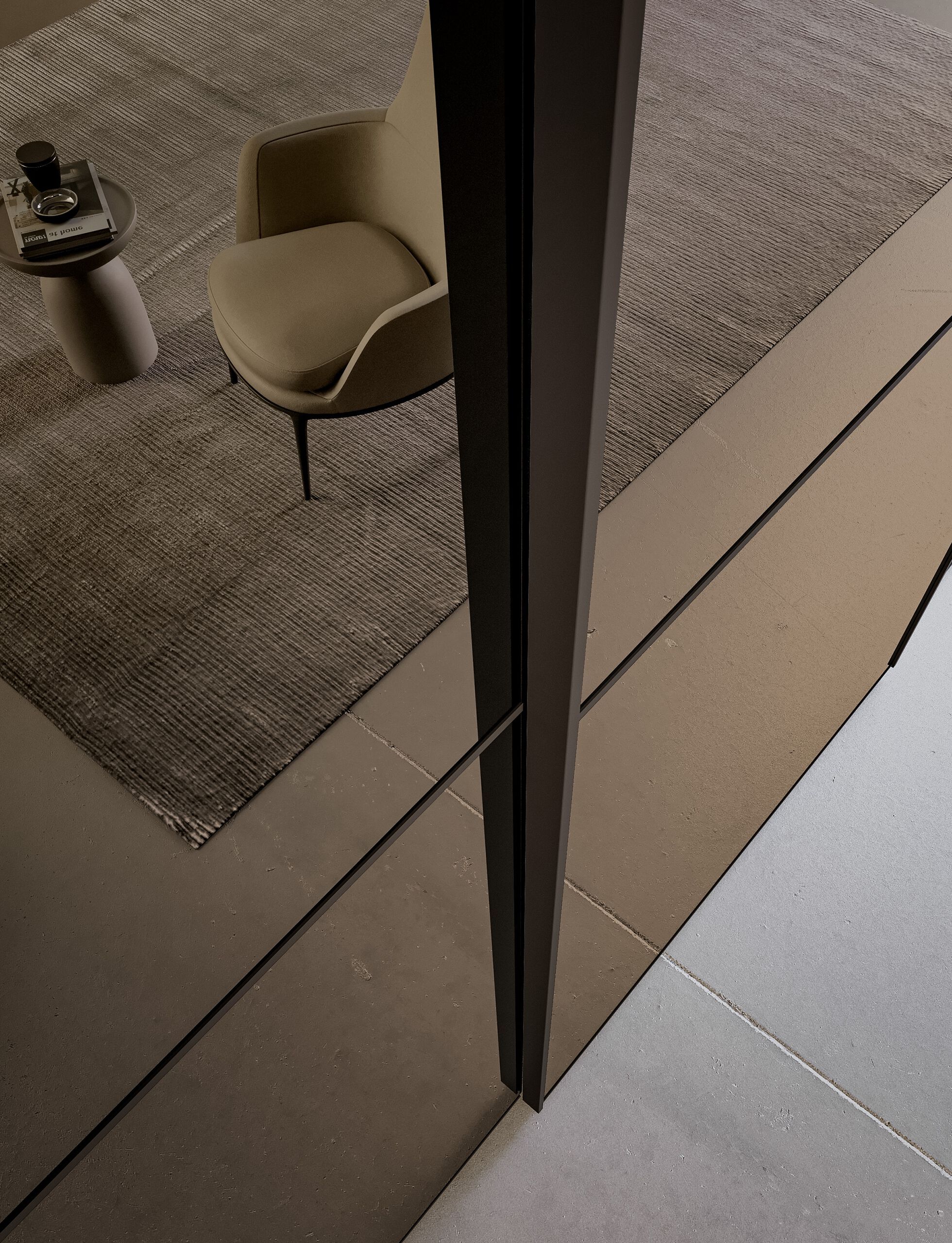 Зеркальный стеклянный шкаф с раздвижными дверями Adok ателье ARCH-00029382 - Вид №3