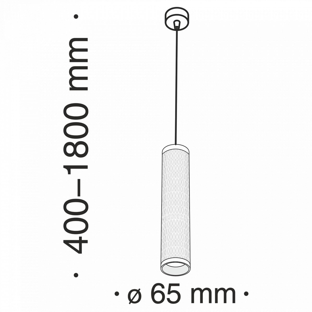 Светильник потолочный галогеновый с металлическим плафоном 180 см белый Shelby P038PL-01W TECHNICAL PENDANT 00-3957099 Белый  - Вид №1