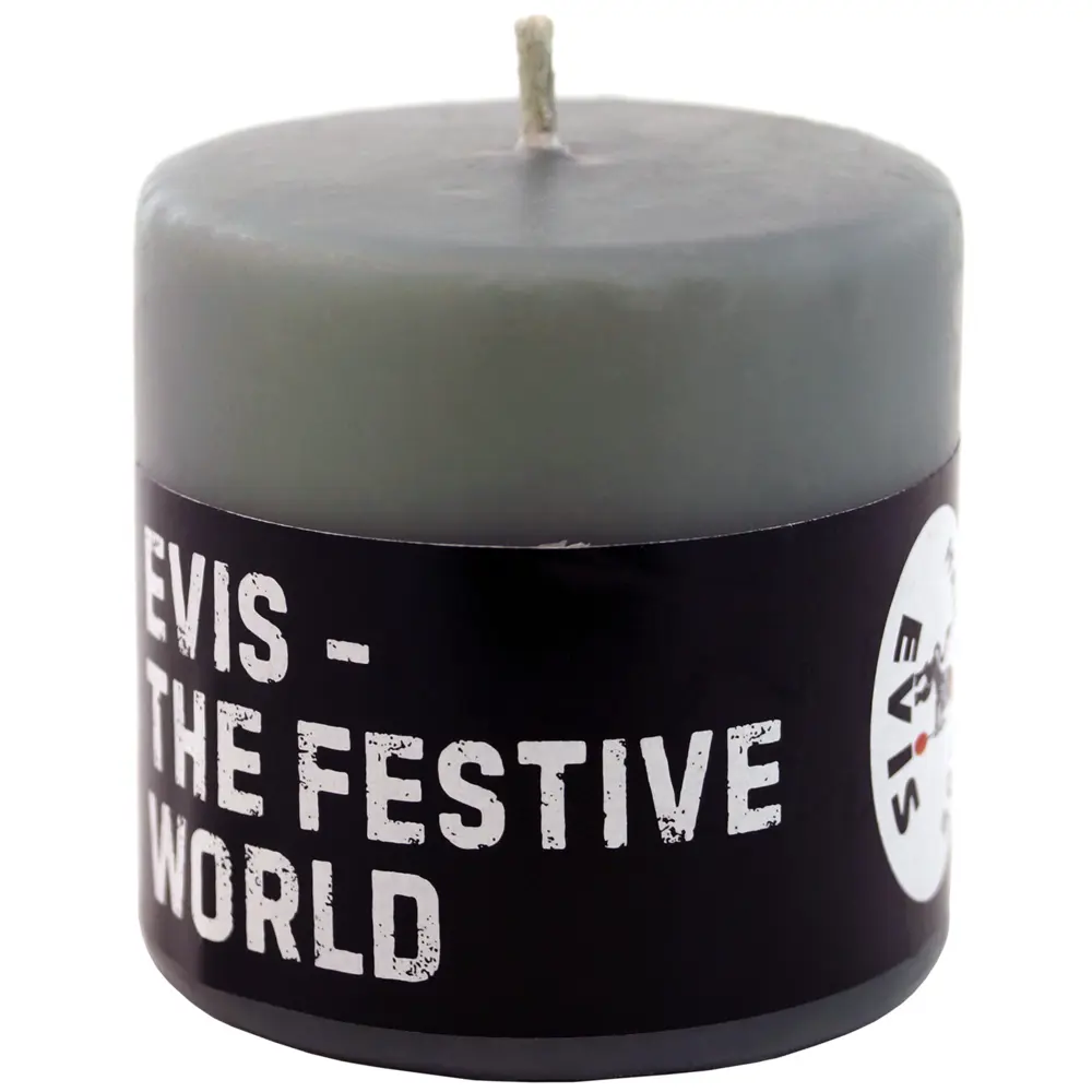 Свеча столбик Цилиндр малая серая 10 см EVIS STLM-2178998