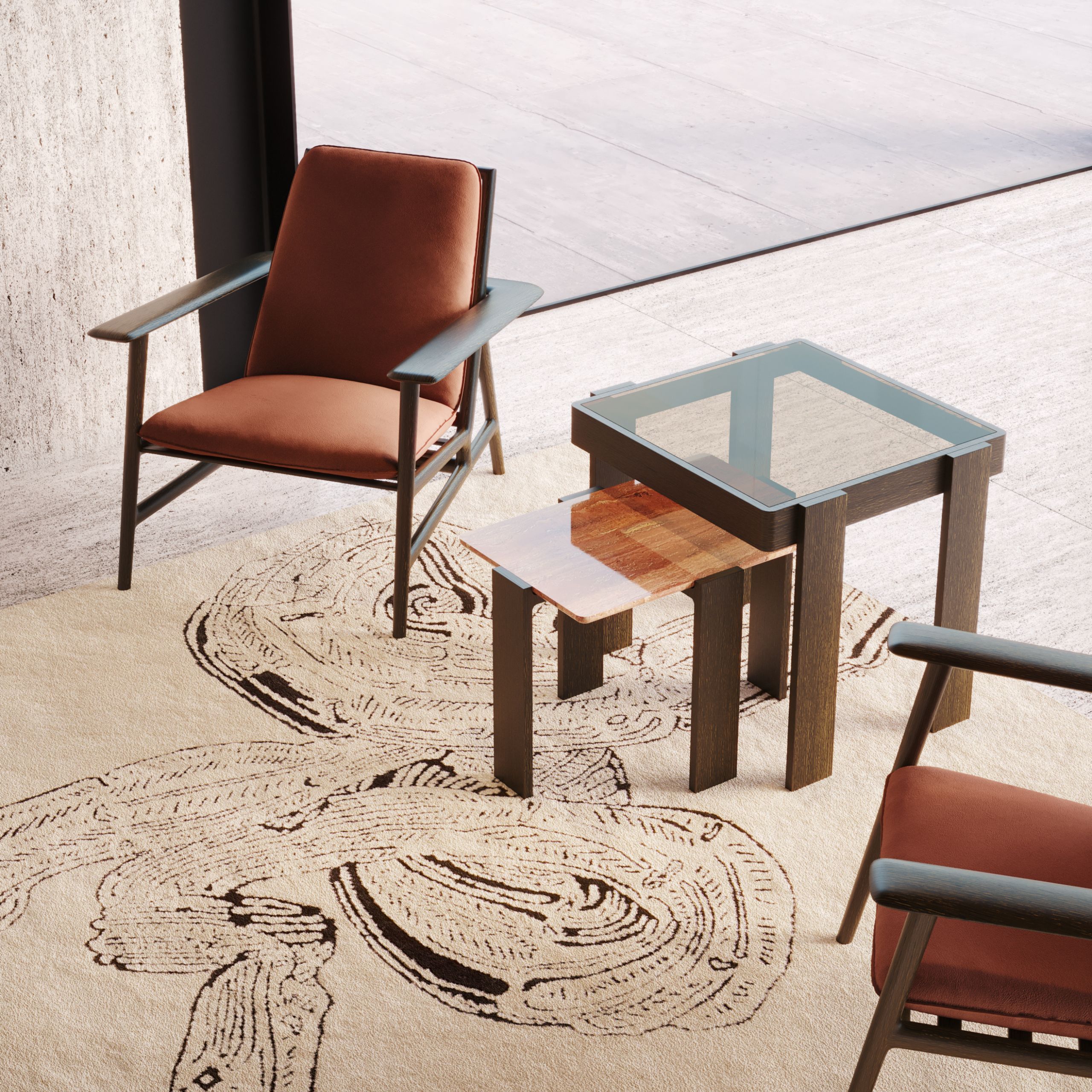 Тканевое кресло с подлокотниками Stylish Club Ripa ARCH-00127433 - Вид №1