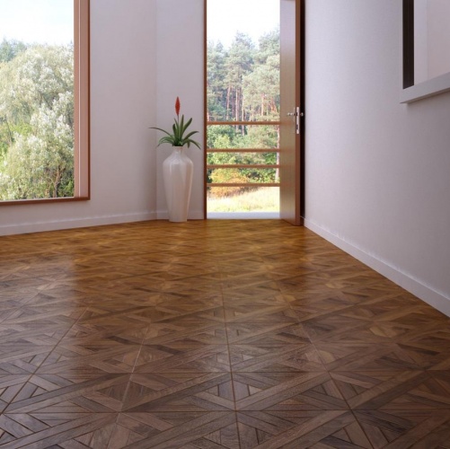 Модульный паркет Marco Ferutti Linea Linea Орех американский Селект (Гладкая) 405х405 мм 2600600037 - Вид №8