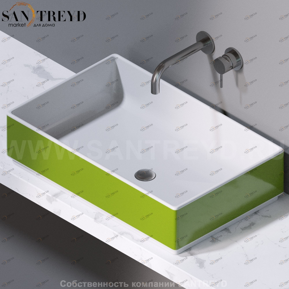 L620221 Накладная раковина на столешницу  прямоугольная A. e T. Italia Fly AeT ITALIA