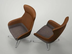 Brunner Кресло тканевое на 4-х спицах с подлокотниками с высокой спинкой Crona