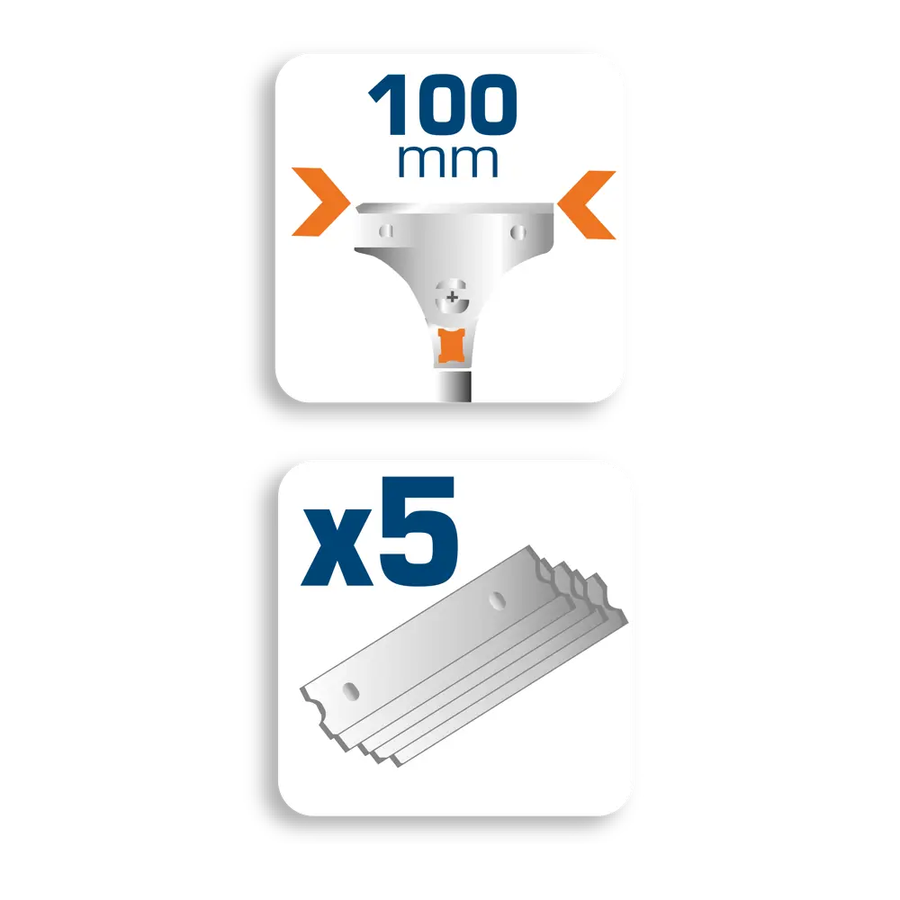 Лезвия Dexter для скребка 100 мм, 5 шт — профессиональная очистка поверхностей 83684274 STLM-0043423 - Вид №2