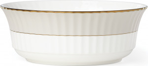 10623813 Lenox Салатник Lenox "Цветное плиссе" 2,3л (серый) Фарфор костяной