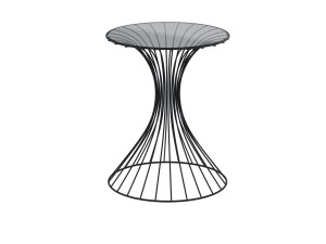 Журнальный столик из железа и стекла