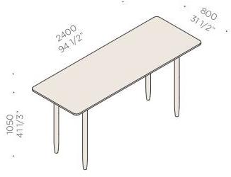 Martex Прямоугольный высокий стол Nucleo sun-id-1437687 - Вид №3