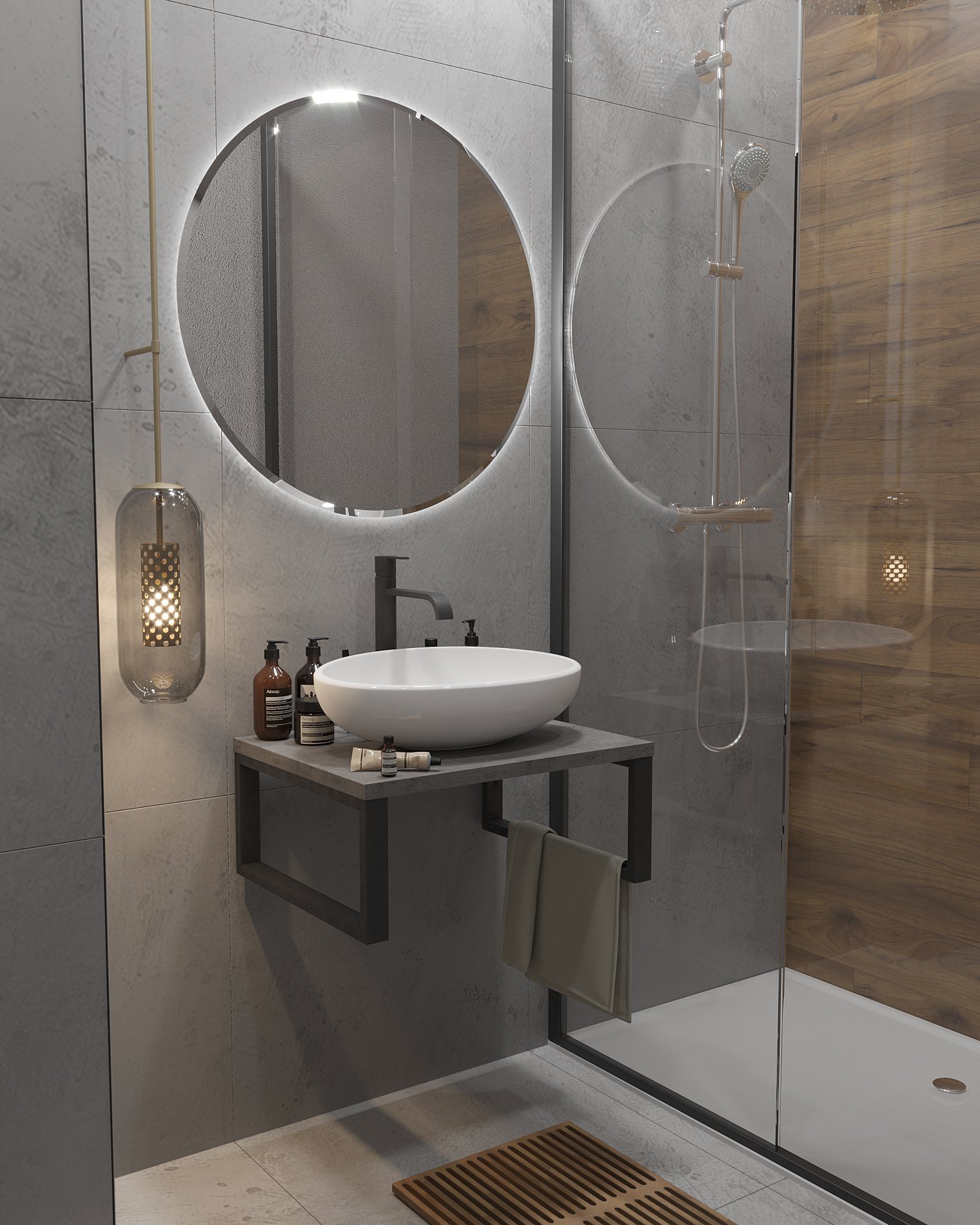 Столешница GRUNGE LOFT 60 Бетон темно-серый 1 Marka Ц0000001585 - Вид №2