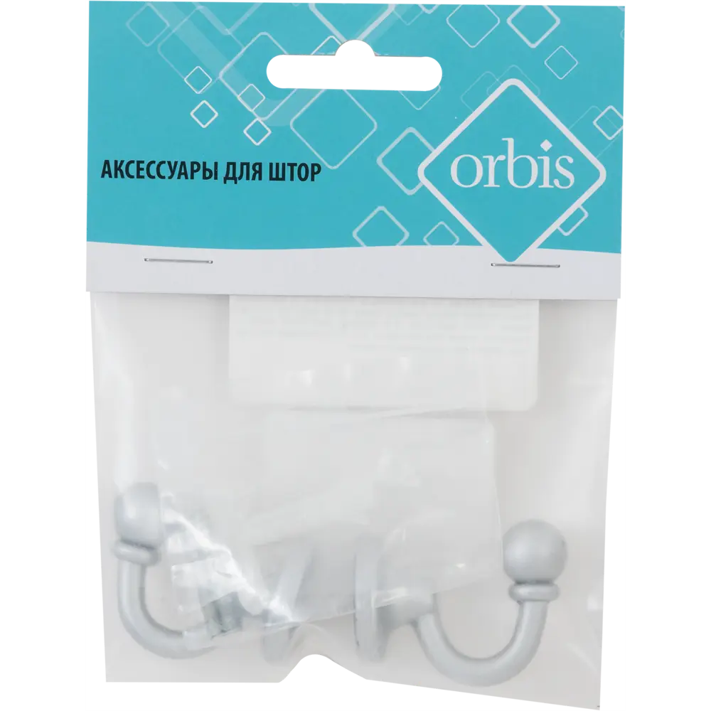 Крючок большой Orbis, металл, цвет серебро, 2 шт STLM-2052103 - Вид №3