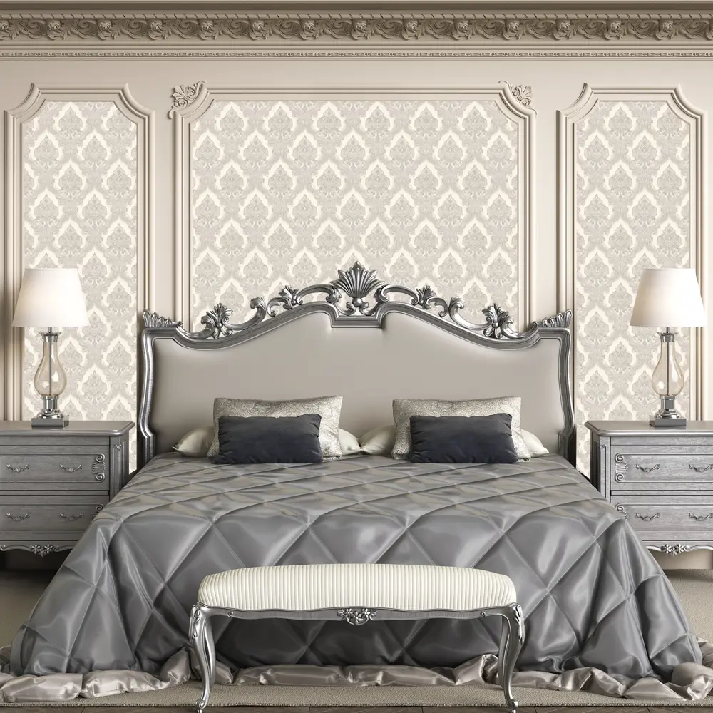 Обои флизелиновые Ovk Desing Баккара бежевые 1.06 м 10180-02 82637401 STLM-2107116 OVK DESIGN - Вид №3