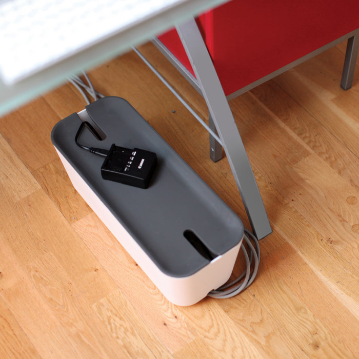 Органайзер бело-серый для проводов большой Hideaway BOSIGN  00-3872052 Белый;серый  - Вид №1