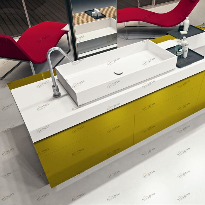 46493 Накладная раковина на столешницу  овальная MAKRO 