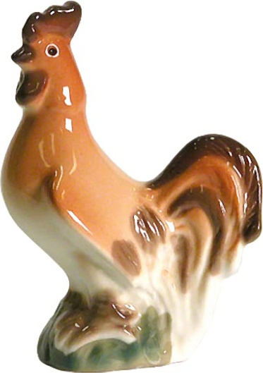 1048913 Императорский фарфоровый завод Скульптура "Петух" Фарфор твердый 