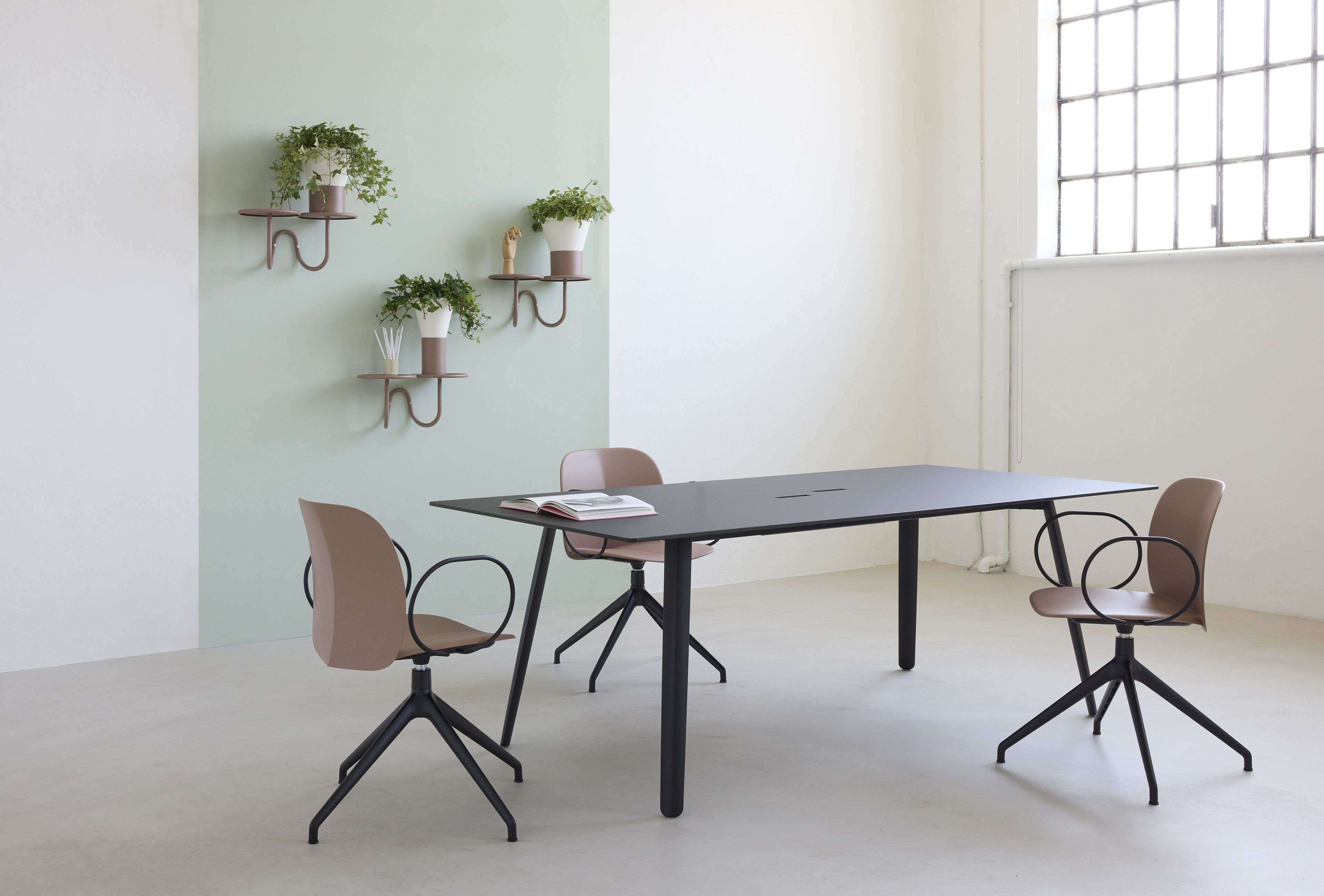 Поворотный стул из инженерного пластика с подлокотниками S-CAB Mentha ARCH-00053476 - Вид №4