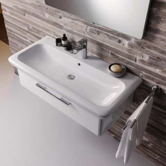 121900000 Подвесная раковина настенная прямоугольная Keramag  - Вид №5