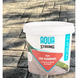 Лак по камню Aquastrong износостойкий матовый прозрачный 1.0 кг