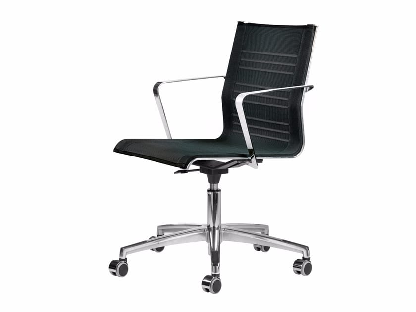 Офисное кресло с сетчатыми колесами и подлокотниками с 5 спицами TALIN KEYPLUS 3150 ARCH-00087974