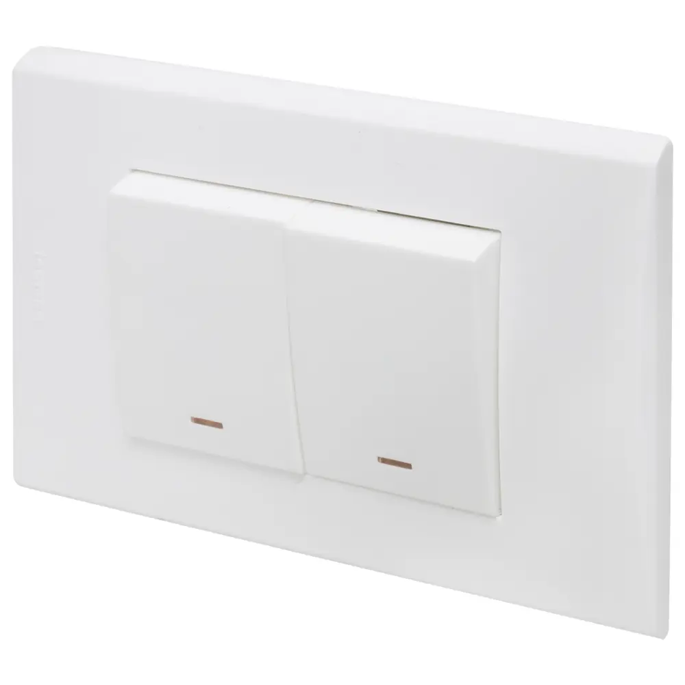 Выключатель Legrand Anam Zunis, 2 клавиши, с подсветкой, цвет белый 13358968 STLM-2035107 - Вид №1