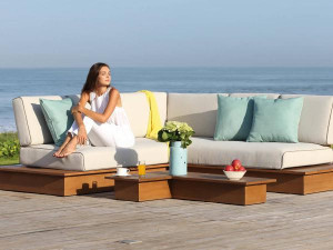 98.00.0702 La Villa Lounge Set borneo - включая 1x 3-местный с обивкой, 1x 2-местный с обивкой, 1x стол для отдыха Mbm