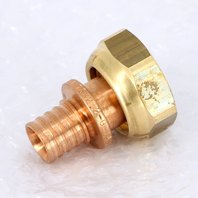 Муфта надвижная В с накидной гайкой бронзовая REHAU 16х3/4" RX 456336 - Вид №3