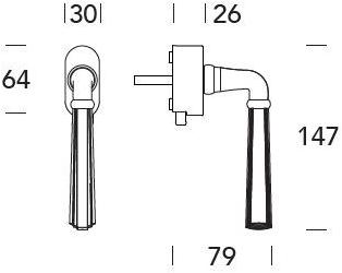 Reguitti Оконная ручка dk на розе Charme A900dk07550 - Вид №1