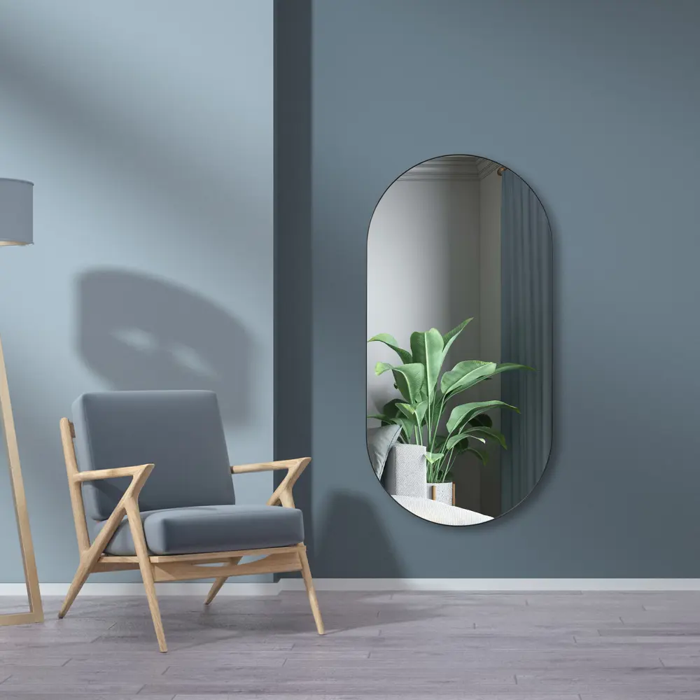 Зеркало декоративное Inspire Oblong 60x120 см цвет черный 84121546 STLM-2052769 