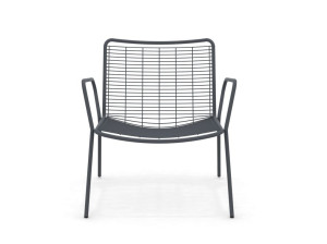 Металлический штабелируемый садовый стул с подлокотниками