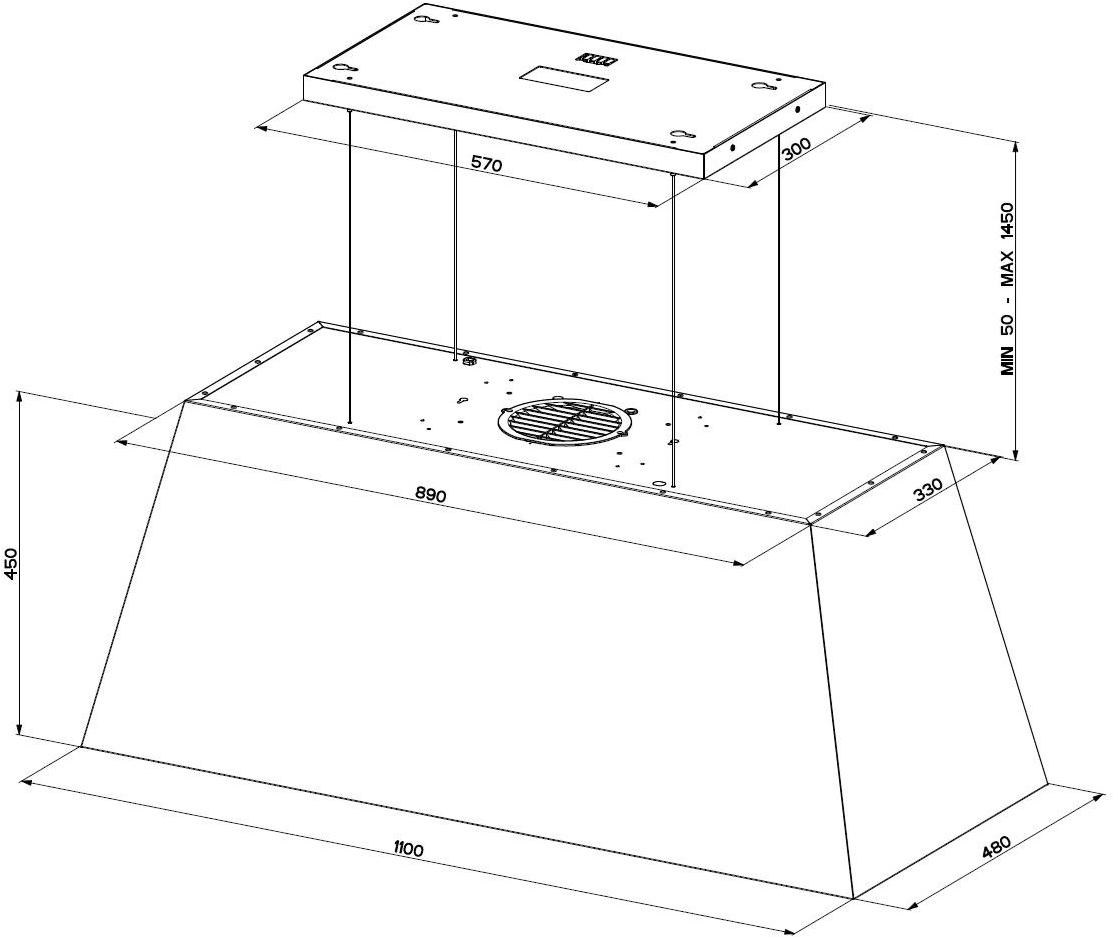 FABER Островная вытяжка со встроенным освещением  321.0506.538/537  - Вид №4
