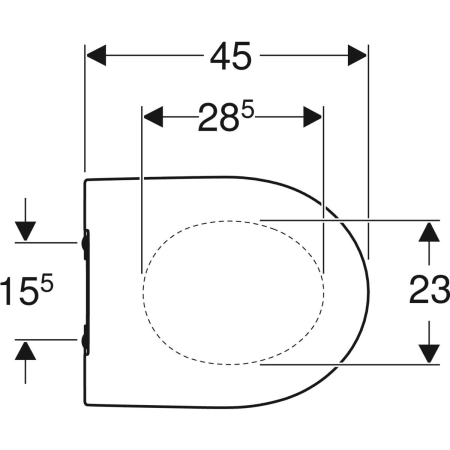 500.835.01.1 Сиденье для унитаза Geberit iCon тонкое исполнение Geberit  - Вид №2