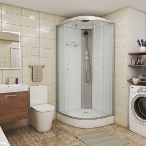 Душевая кабина NG- 4301-08 (900х900х2150) низкий поддон(13см) стекло МАТОВОЕ