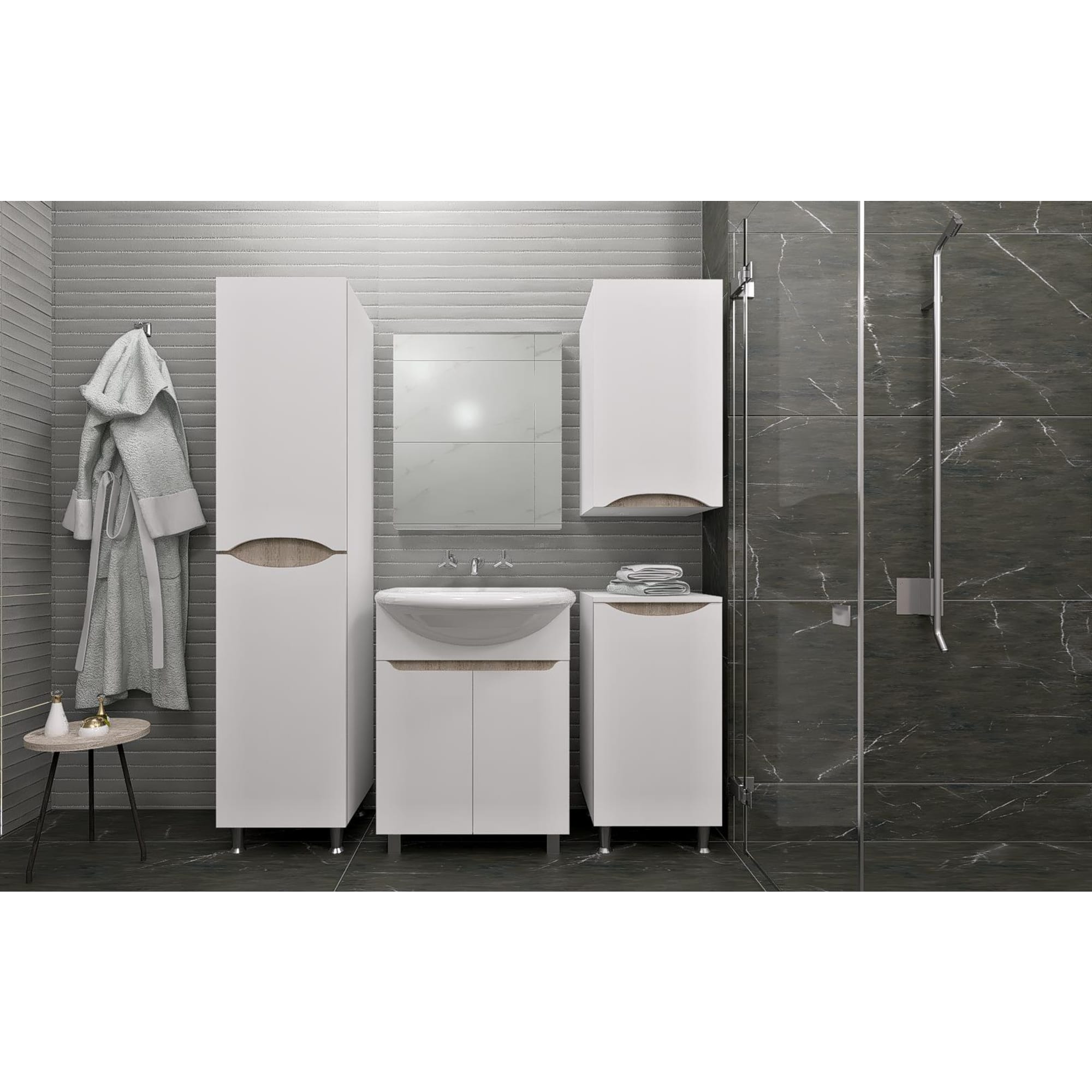 82308576 Шкаф подвесной «» 50 см цвет белый Руан Santreyd  - Вид №3