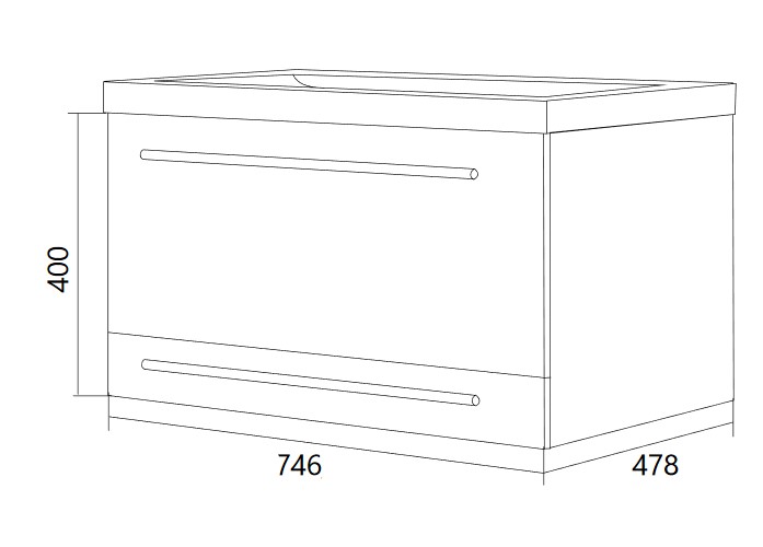 У51041 Тумба без раковины Соната 75П 2я 1 Marka Соната  - Вид №7