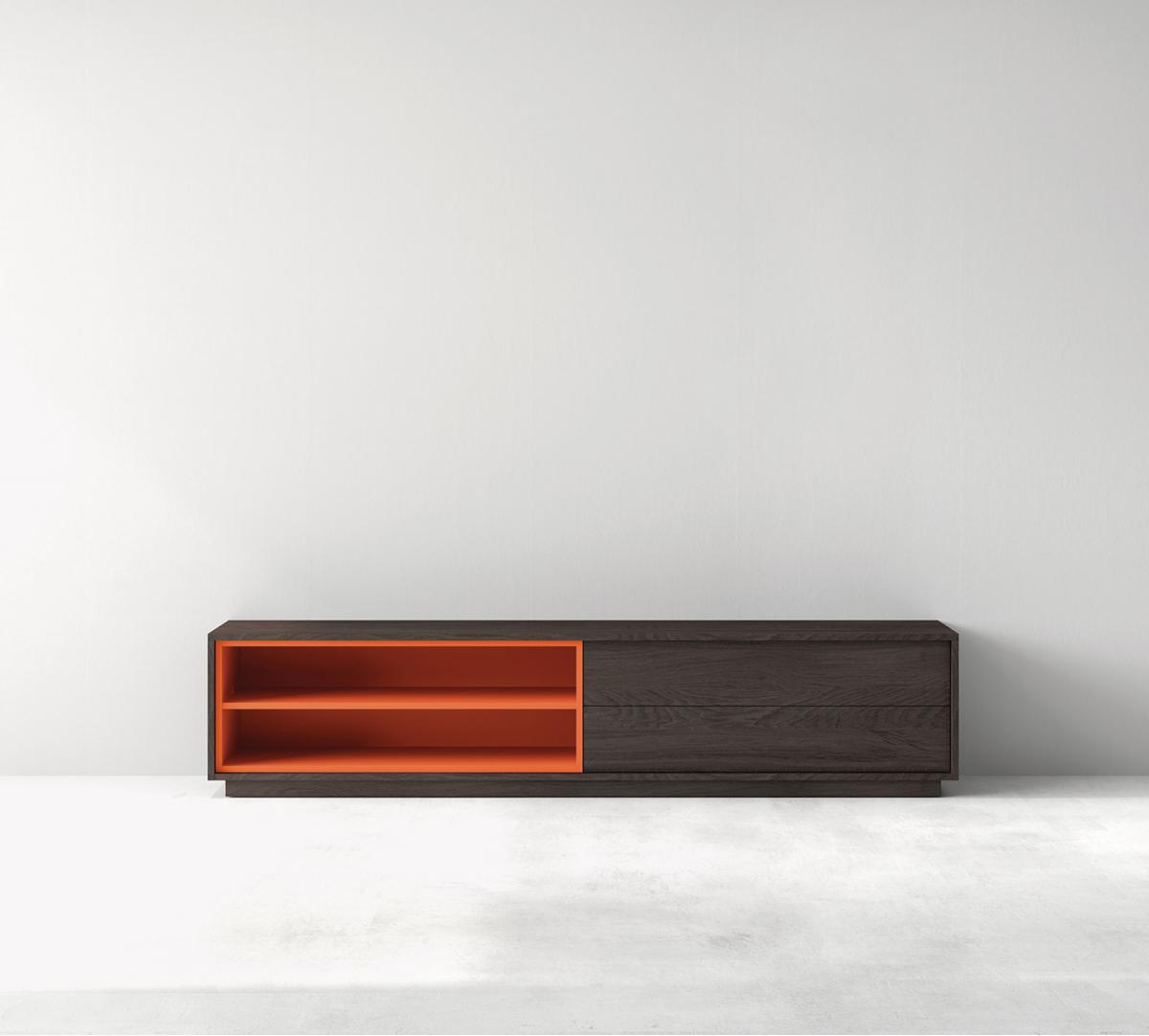 089435 Тумба под ТВ 2 ящика, 2 полки Expormim Basic - Вид №1