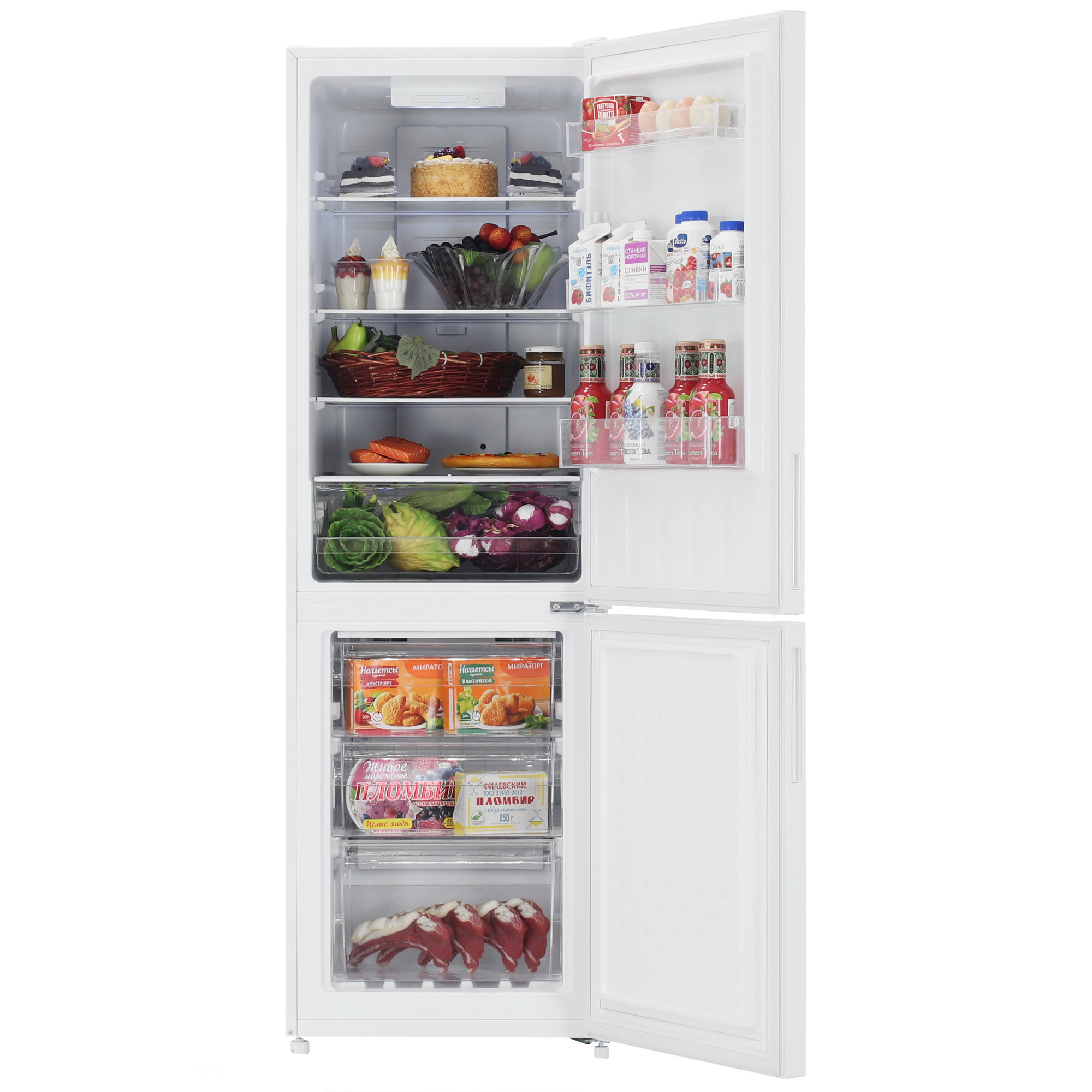 9141905 Холодильник с морозильником   HOLBERG HRB 170NW белый STDN-0110908 - Вид №5