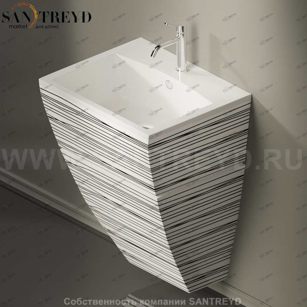 ACER07501RSZB Подвесная раковина настенная прямоугольная Agape 750 белая