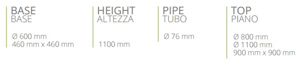 Vela Arredamenti Высокий стол из чугуна с 4-звездочным основанием по контракту Babis Babis-4-ff  - Вид №1