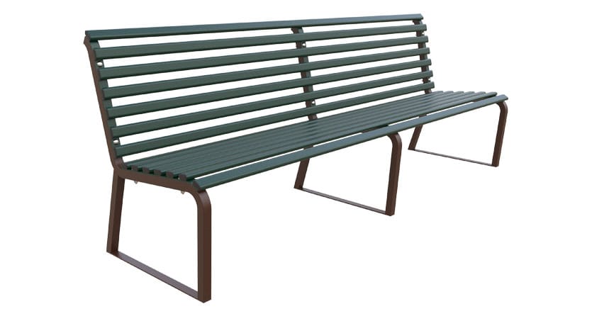 Стальная скамья со спинкой Lazzari город ARCH-00058231 - Вид №5