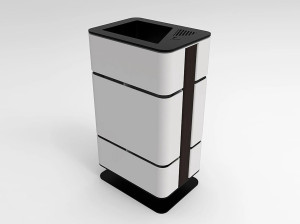 Наружная стальная стойка для мусора с пепельницей