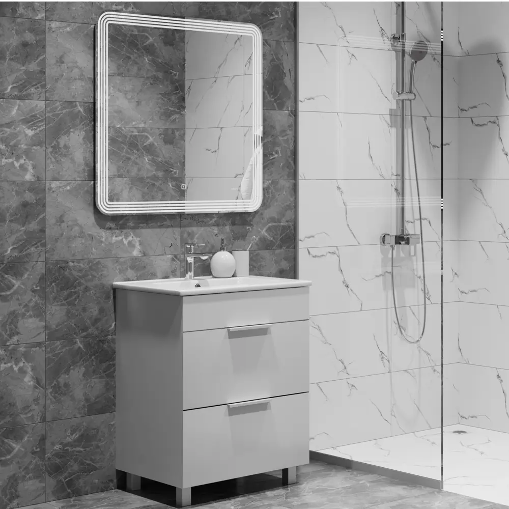 Керамогранит Grasaro Softmarble 30x60 см 1.08 м² лаппатированный цвет белый мрамор 87795396 STLM-2084315 - Вид №6