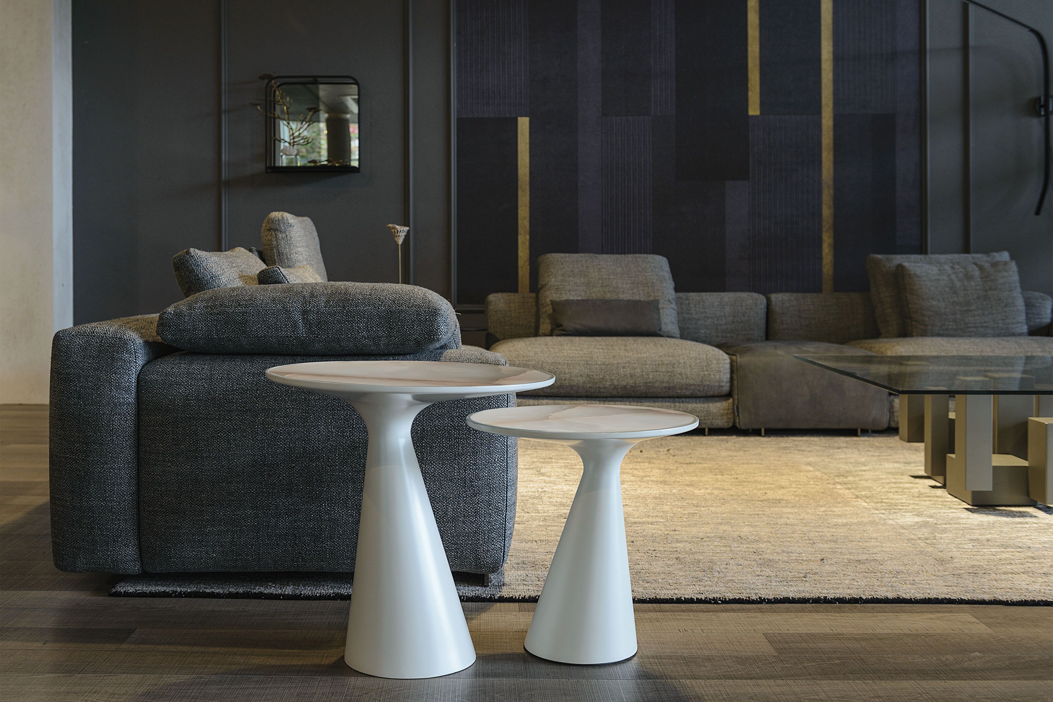 Круглый журнальный столик из полиуретана и керамики Cattelan italia PEYOTE KERAMIK ARCH-00032820 - Вид №2