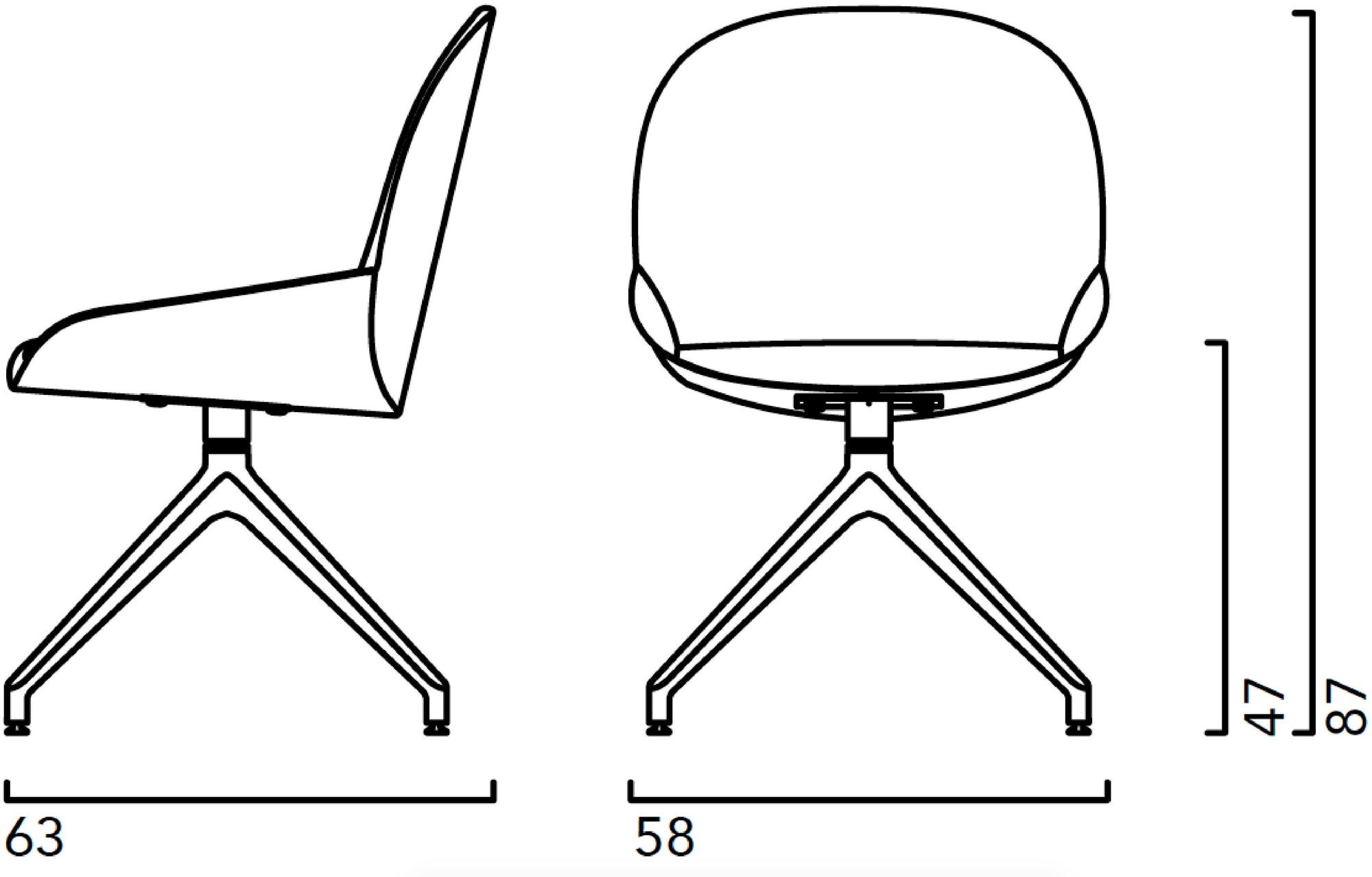 Crassevig Мягкое вращающееся кресло на жердочке Elba sun-id-1445013 - Вид №4