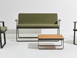 Terraforma Садовая скамейка из тика с подлокотниками Makemake Mkpacbte/1-mkpacbt/2