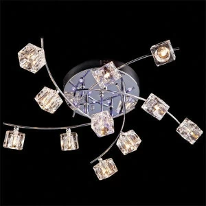 Потолочная люстра Eurosvet 4976/11 хром/синий+красный+фиолетовый EUROSVET ДИЗАЙНЕРСКИЕ 182514 Хром