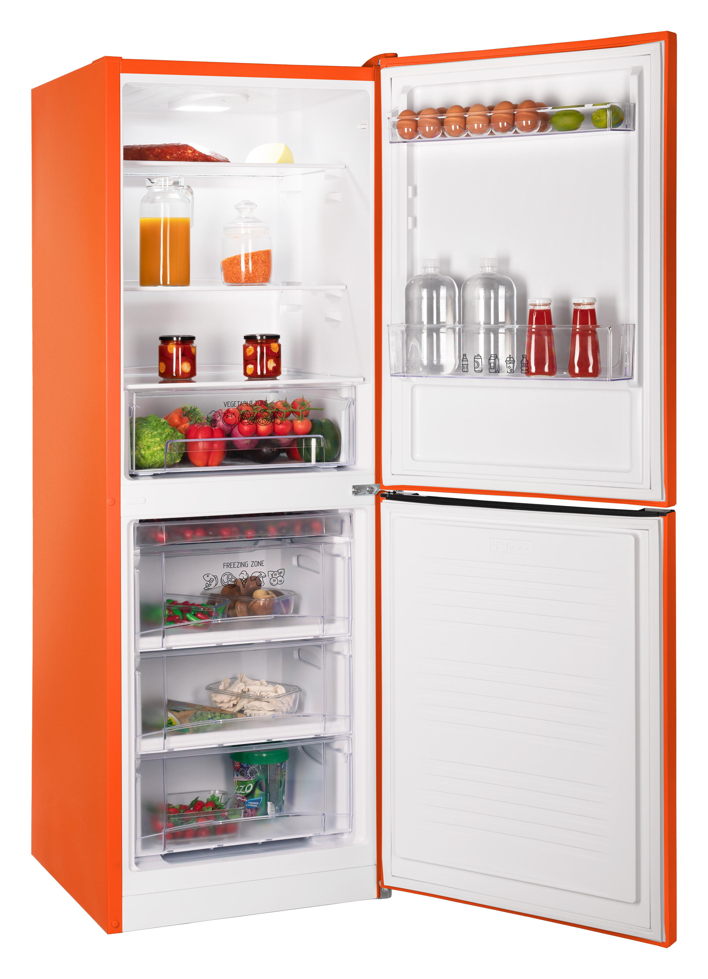 9021277 Холодильник с морозильником   Nordfrost NRB 161NF Or оранжевый STDN-0012283 - Вид №1