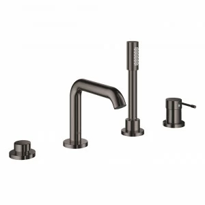 Смеситель однорычажный для ванны GROHE Essence New, на 4 отверстия, темный графит (19578A01)