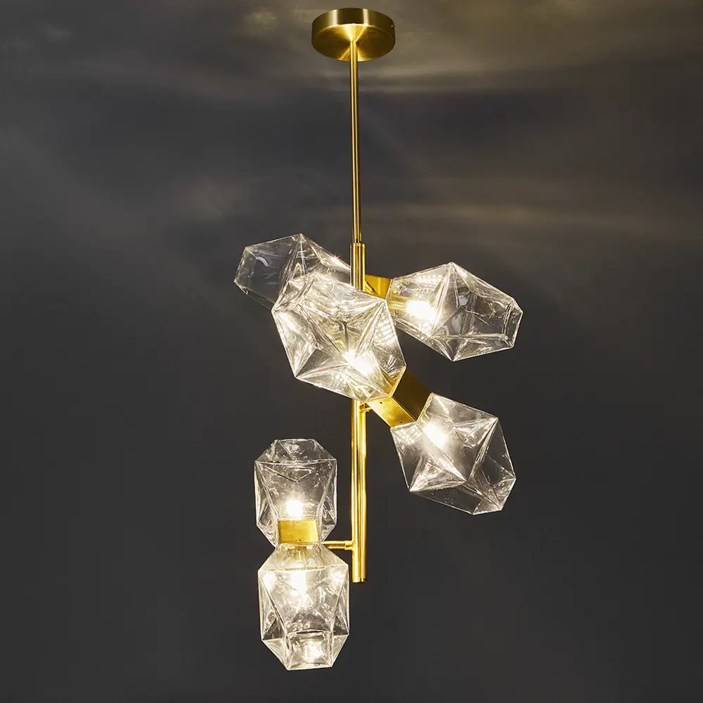 Люстра потолочная Cocktail 6 ламп 15 м² цвет золотой/прозрачный Maytoni STLM-2015127 - Вид №1