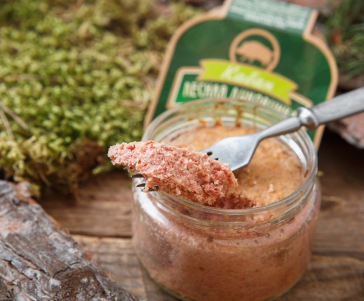 3328 Паштет из мяса кабана с сушеными яблоками (стекло) Вкусляндия  - Вид №2