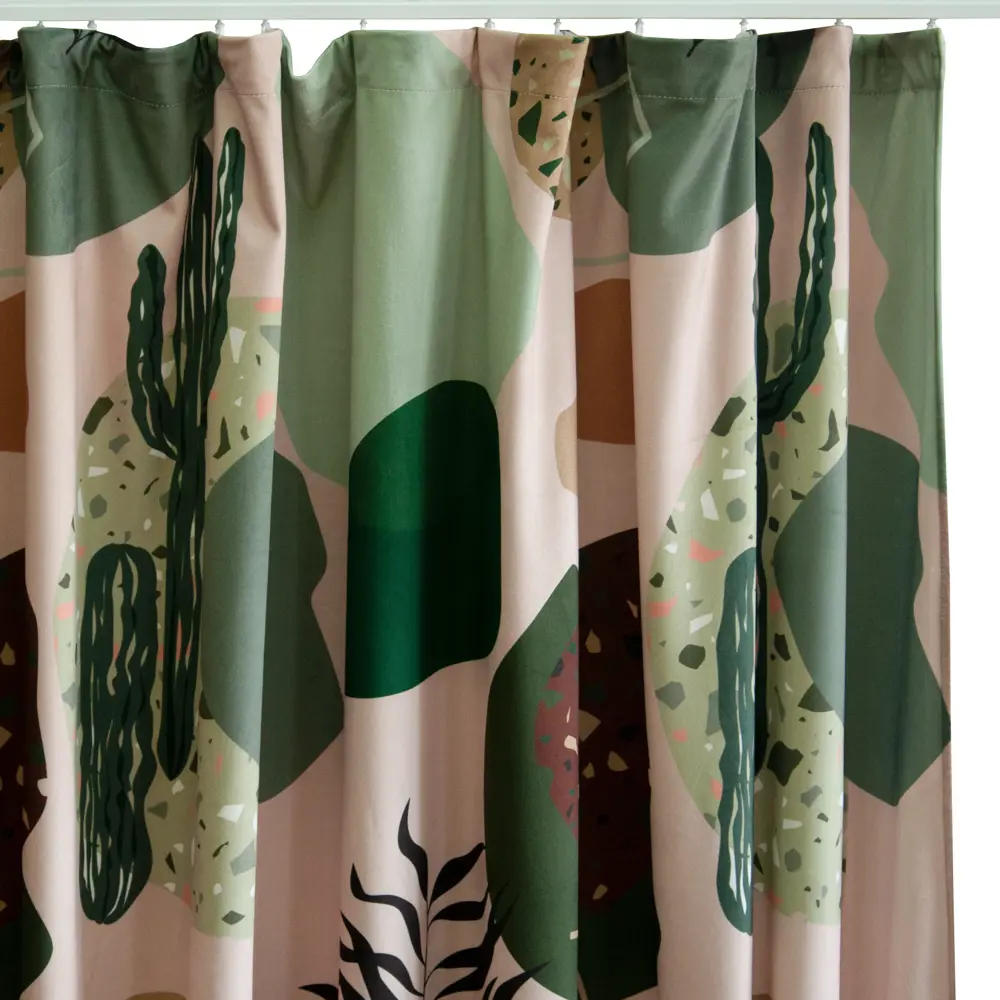 SEASONS Штора на ленте «Кактус» 140×260 см в бежево-зеленых тонах 88948020 STLM-1046245 - Вид №4